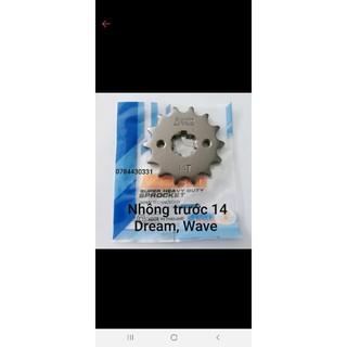 Nhông trước Dream/Wave/Wave RS/Future/Wave S110 Recto. Size 14.