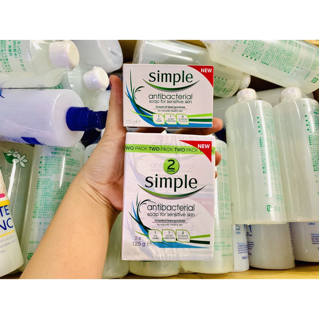 Xà Bông Rửa Mặt Simple Antibacterial Soap 125gr