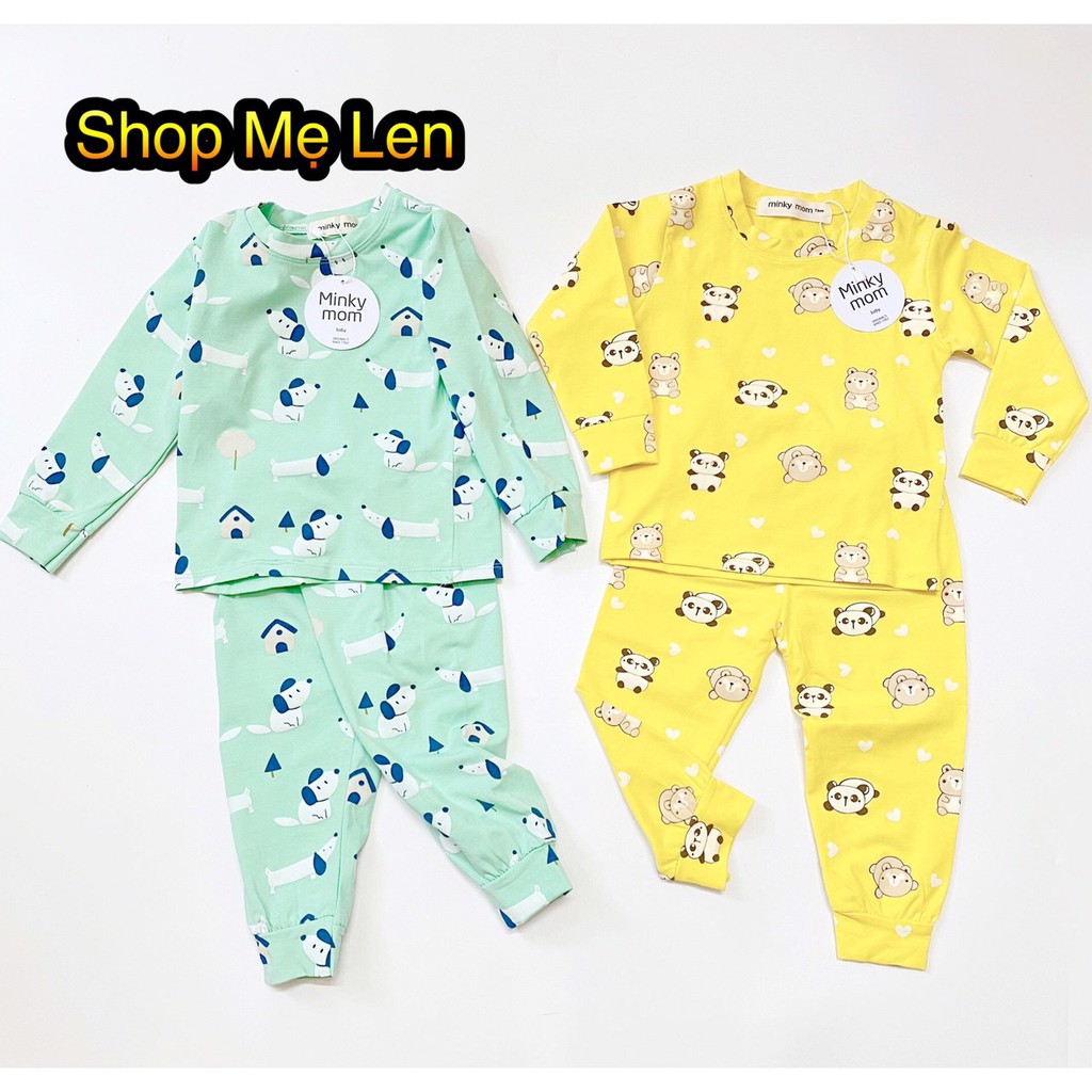 Bộ Cotton 100% Minky Mom In Toàn Thân Họa Tiết Cầu Vồng- Gấu Trúc Dễ Thương Cho Bé (Sz từ 7-19kg)