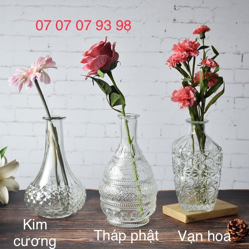 LỌ HOA THUỶ TINH PHONG CÁCH RETRO-CHẤT LIỆU THUỶ TINH LOẠI 1