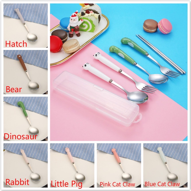 Muỗng/ Nĩa ăn hình động vật đáng yêu dành cho bé