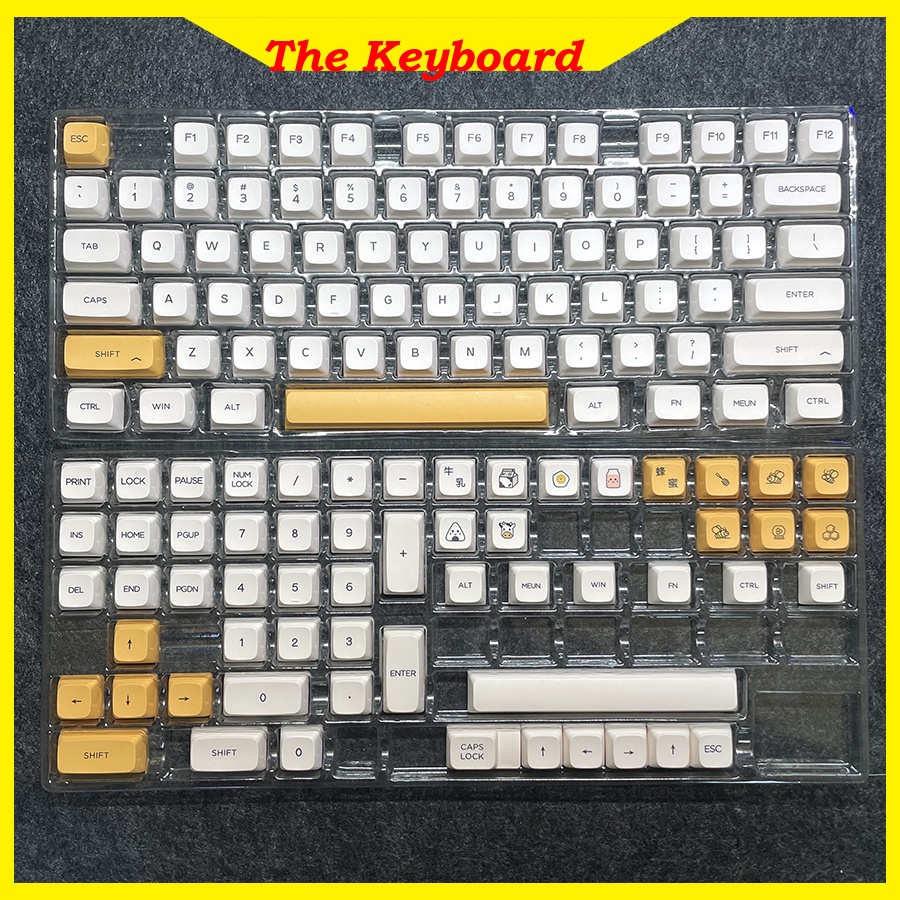 Keycap honey milk XDA 140 phím. Keycap pbt giá rẻ.