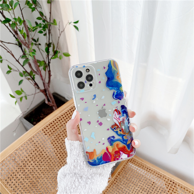 Suitable for SAMSUNG Note20 Note20ultra A21S female  A02S A02/M02 A42 5G A12 5G A20/A30 A50 A50s  personalized ins rendering color splash ink shockproof mobile phone soft TPU mobile phone case