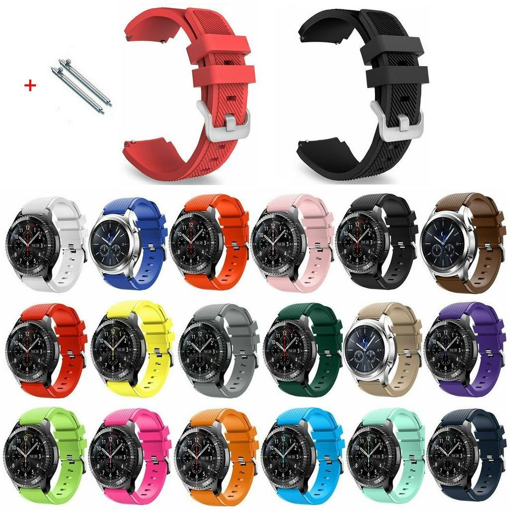 Dây đeo silicon 22mm cho đồng hồ thông minh Samsung Galaxy 3 45mm 46mm Gear S3 Frontier S3 Classic chất lượng cao