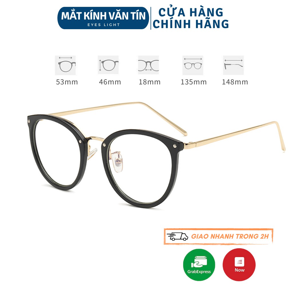 Gọng kính giả cận nữ T509 mắt kính tròn càng kim loại nhiều màu hot trend | BigBuy360 - bigbuy360.vn