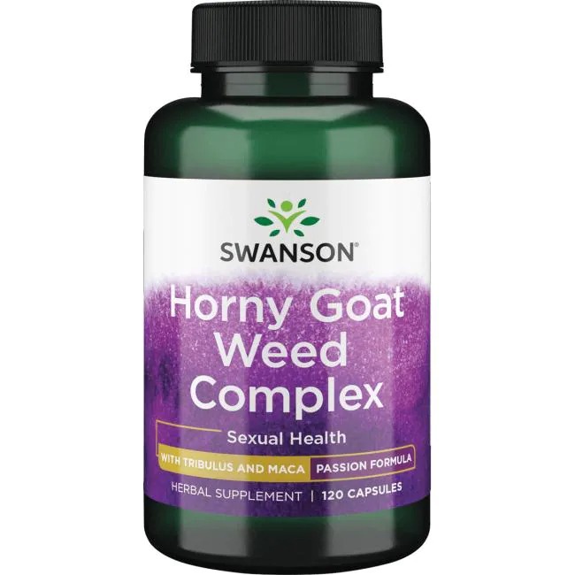 Cỏ Sừng Dê Swanson Horny Goat Weed Complex Tribulus and Maca tăng cường sinh lý nam và nữ 120 viên