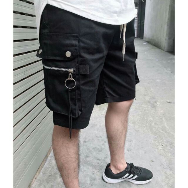 QUẦN SHORT KAKI TÚI HỘP CÓ KHÓA ẢNH THẬT MẪU MẶC 100%