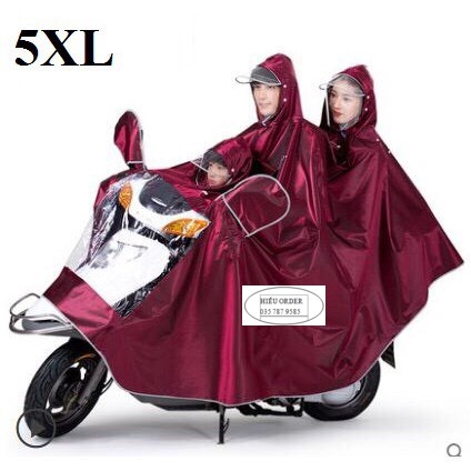 Áo mưa xe máy, xe máy điện- đi 3 người cho cả gia đình hàng Quảng Châu