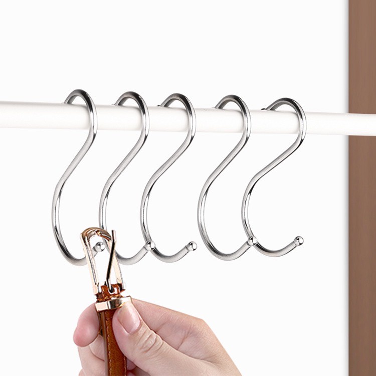 Móc treo đồ chữ S  treo quần áo chịu lực, đa năng loại dày nhiều kích thước