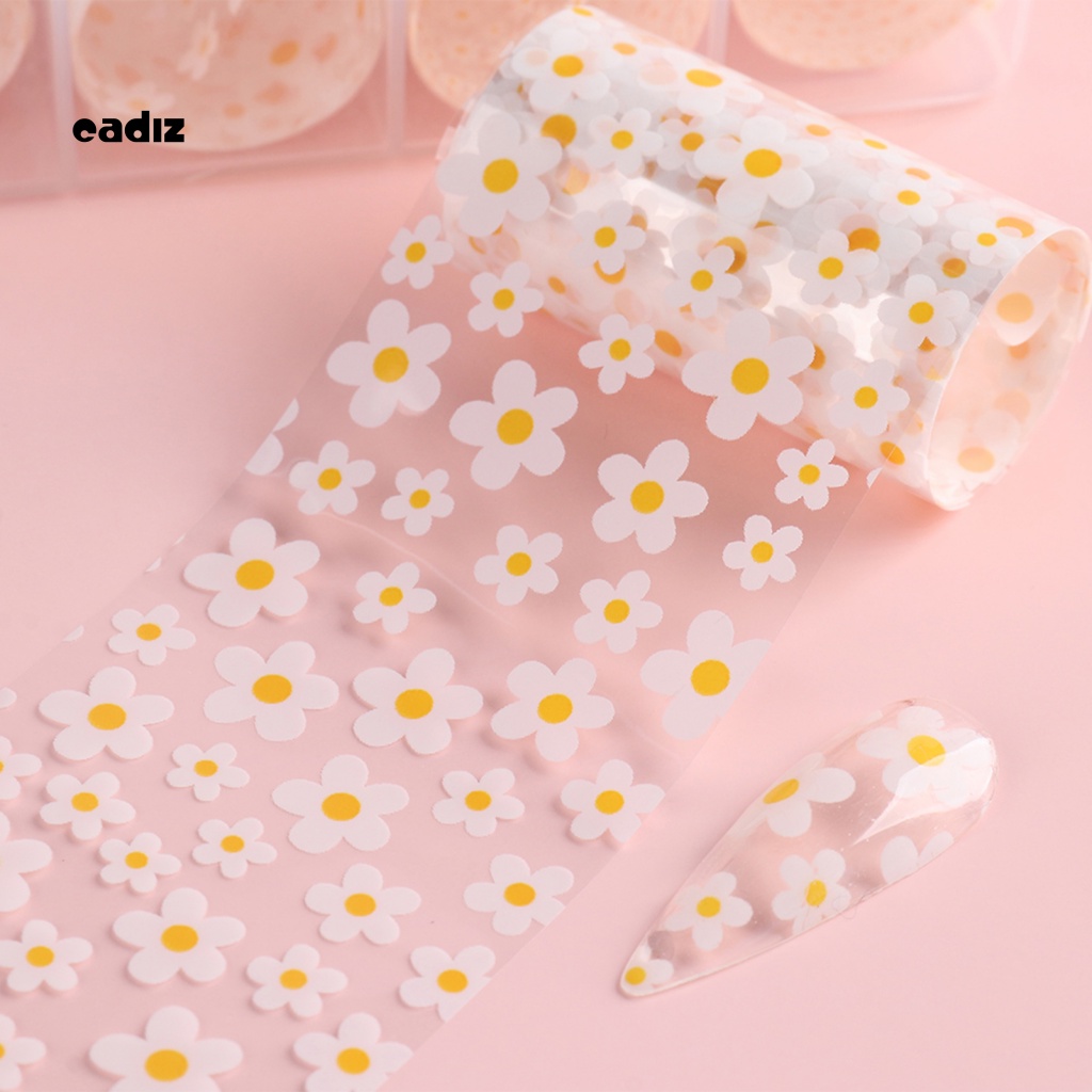 Miếng Dán Trang Trí Móng Tay Chuyển Đổi Họa Tiết Hoa Lâu Trôi Không Mùi