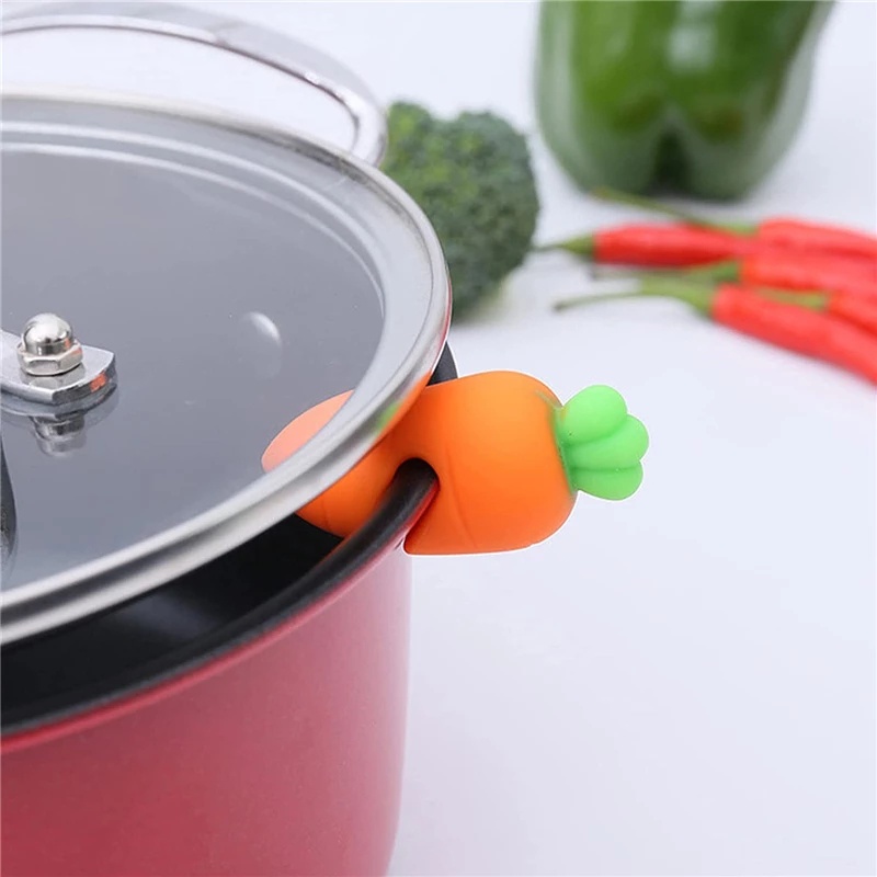 Nắp Silicone Đậy Nồi Chống Tràn Hình Củ Cà Rốt Sáng Tạo