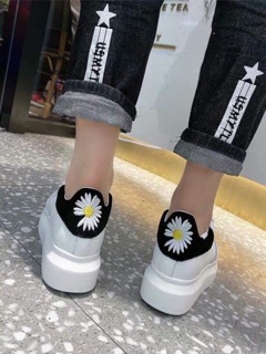 (Video Thật)Giầy nam,nữ Unisex seaker McQ hoa cúc