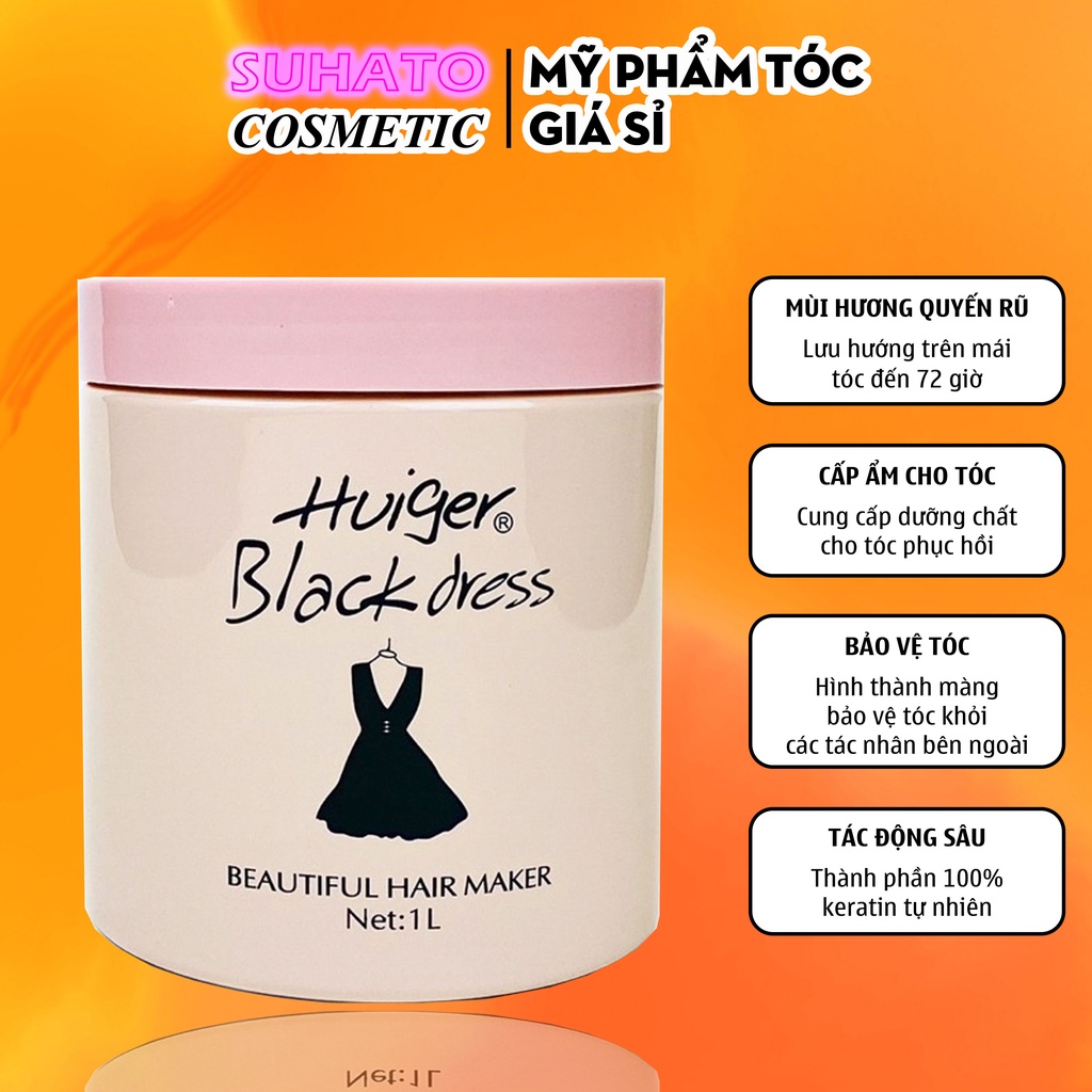Kem ủ tóc collagen Huiger dầu hấp tóc phục hồi hư tổn 1000ml CT83