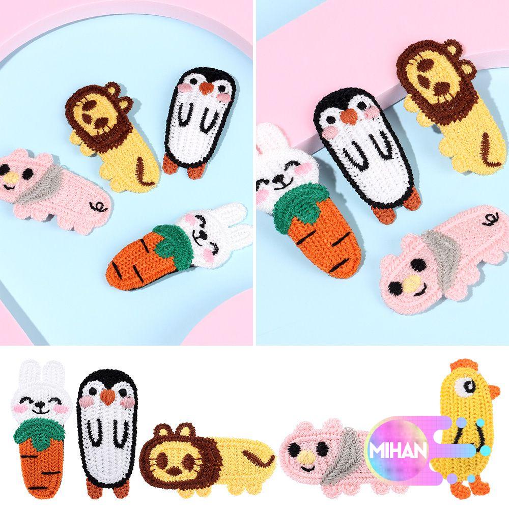 Kẹp tóc dệt kim hình thỏ / chim cánh cụt / gà hoạt hình dễ thương đa dạng tùy chọn