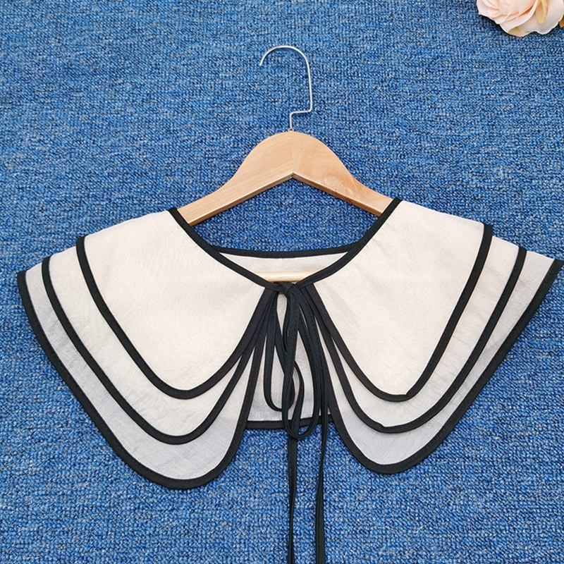 Han Áo Sơ Mi Thắt Nơ Nửa Cổ Áo Có Thể Tháo Rời Trang Trí Giản Dị Cho Búp Bê