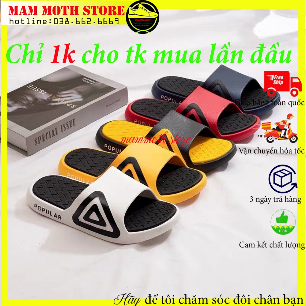 Dép đi trong nhà,dép quai ngang thời trang unisex ,đế cao su đi cực êm full size nam nữ 36-43