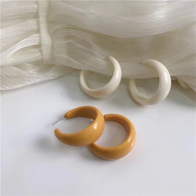 Bông Tai Kim Mạ Bạc 925 Hình Chữ C Xinh Xắn Cho Nữ