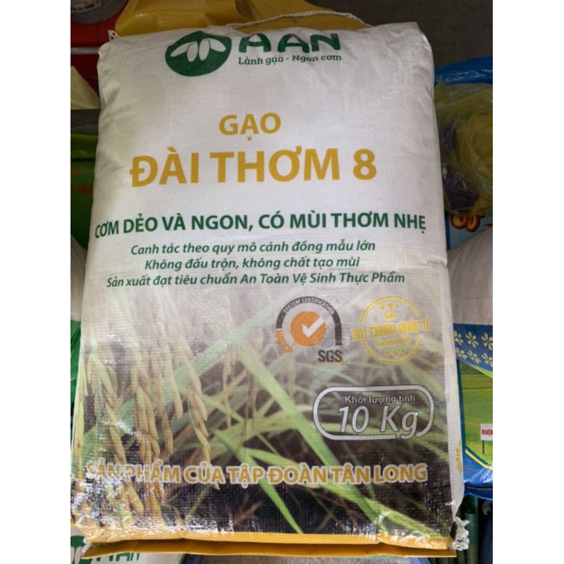 *nowship tp*Gạo DÀI THƠM 8 AAN túi 10kg