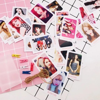 Lomo Blackpink kèm 5 kẹp gỗ 1,5m dây treo Square Up