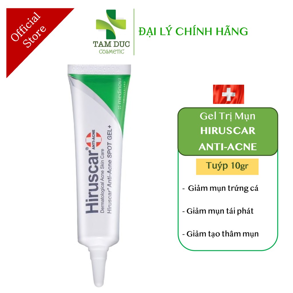 HIRUSCAR Anti-Acne Spot Gel [Tuýp 10g] - Gel ngừa mụn Hirusca anti acne