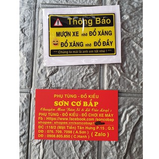 Tem dán xe máy nổi cảnh báo mượn xe đổ xăng đầy bình