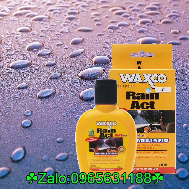 DUNG DỊCH CHỐNG BÁM NƯỚC MƯA WAXCO