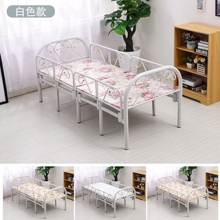 ๑﹉Giường gấp trẻ em phong cách Châu Âu có lan can sắt rèn cho bé trai và gái ngủ công chúa tại nhà kết hợp khâ