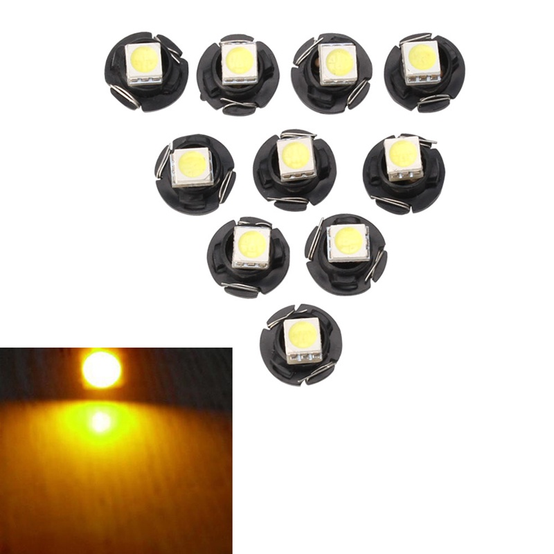 Set 10 Đèn LED T3 T4 2 T4 7 5050 1 SMD 12V Gắn Bảng Điều Khiển Dành Cho Ô Tô