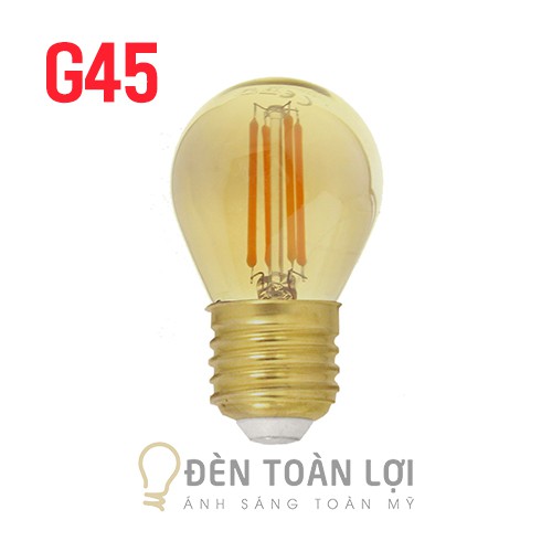 Bóng Đèn: Bóng LED Edison G45/A60/ST64 dimmer vỏ vàng - Đèn Toàn Lợi