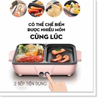 Lẩu kèm nướng mini 2in1 - bán buôn sll - lẩu hàn quốc - lẩu uyên ương