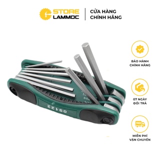 Sata 09122 | bộ lục giác gập 9 chi tiết: 5/64, 3/32, 7/64, 1/8, 9/64, 5/32, 3/16, 7/32, 1/4''