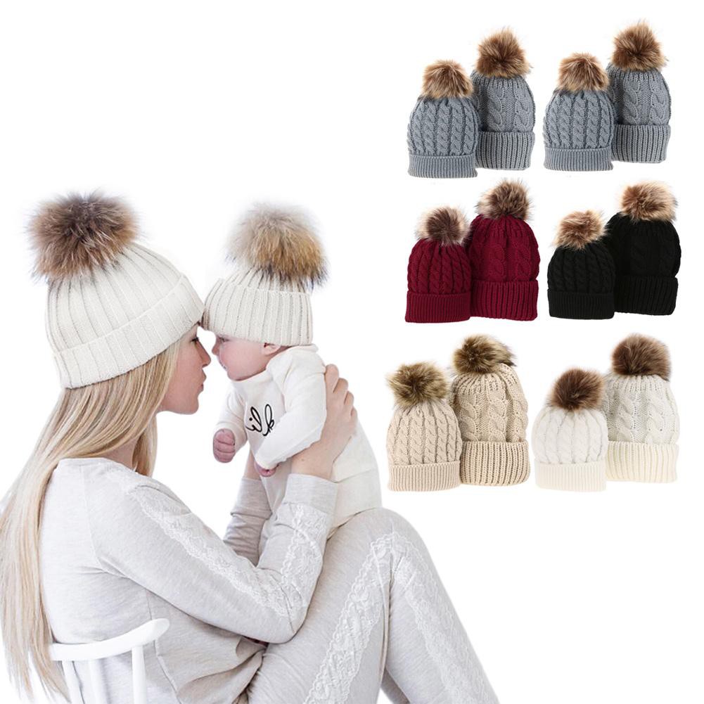 Nón len cotton giữ ấm mùa đông dành cho mẹ và bé