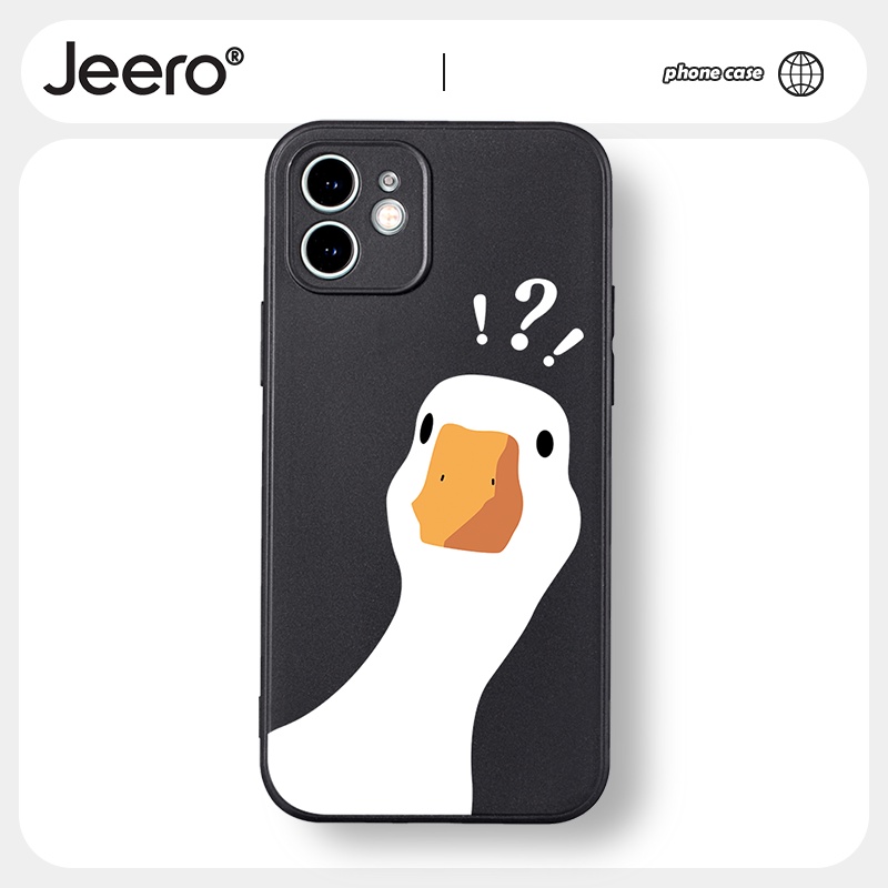Ốp lưng JEERO mềm hoạt hình dễ thương đẹp độc lạ Cho iPhone 14 13 12 11 Pro Max SE 2020 X XR XS 8 7 ip 6S 6 Plus kute HFF688