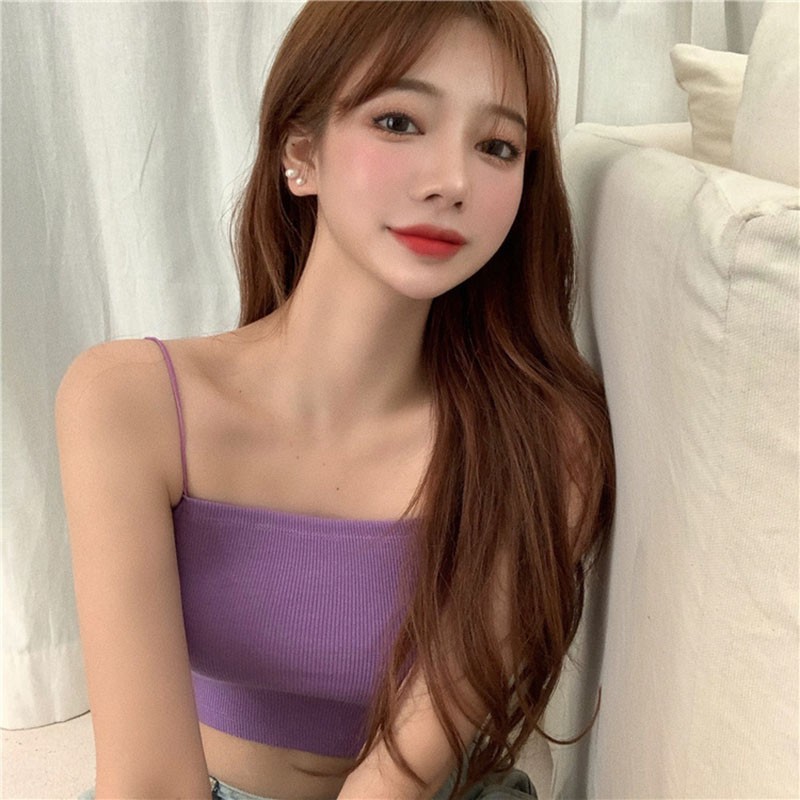 Áo Hai Dây Màu Trơn Form Ôm Quyến Rũ