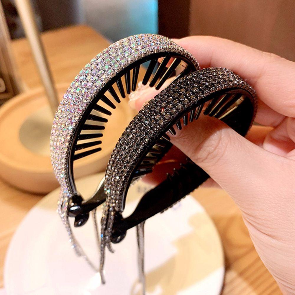 Kẹp Tóc Móng Vuốt Thiết Kế Cổ Điển Sang Trọng Phong Cách Hàn Quốc Cho Nữ|Dụng Cụ Tạo Kiểu Tóc Búi Đính Tua Rua Nhiều Màu Sắc Cho Nữ