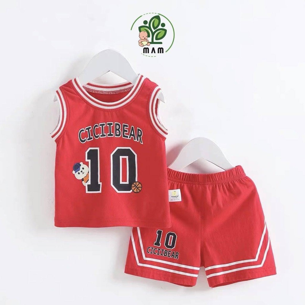 Bộ Ba Lỗ Thể Thao Minky Mom Chất Thông Hơi Thoáng Khí Cho Bé (8-18Kg) Unchi Store (QATE304)