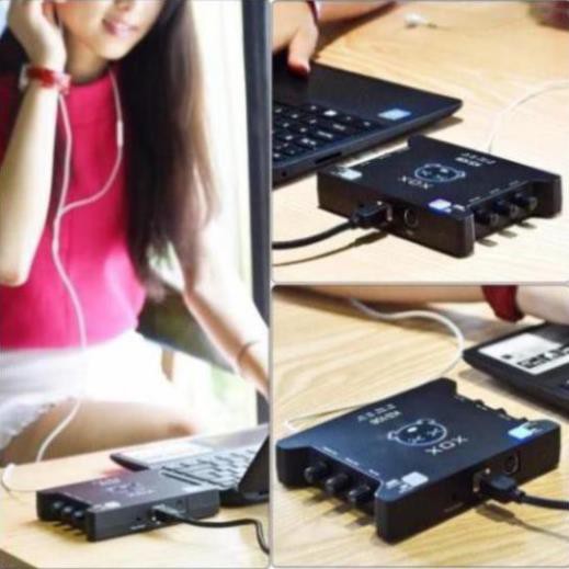 Sound card XOX KS108 cho micro thu âm, sound card hát karaoke hát live stream âm thanh tuyệt đỉnh