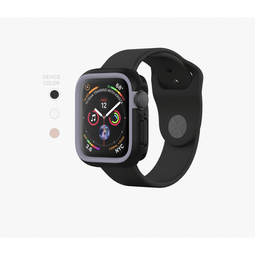 Ốp viền Rhinoshield iWatch Series 4/5/6/7/SE  CrashGuard NX Đen mix màu