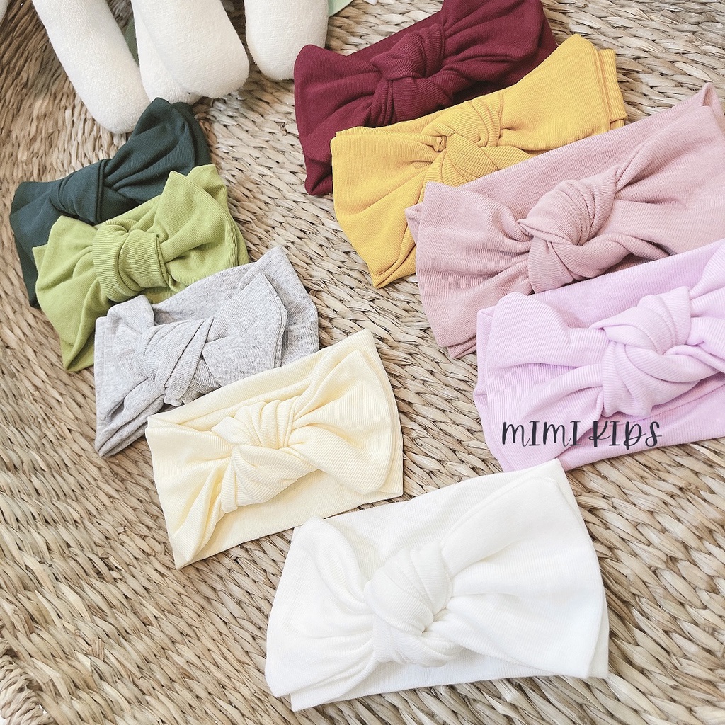 Băng đô turban Cotton nơ đáng yêu cho bé gái Mimi Kids BD27