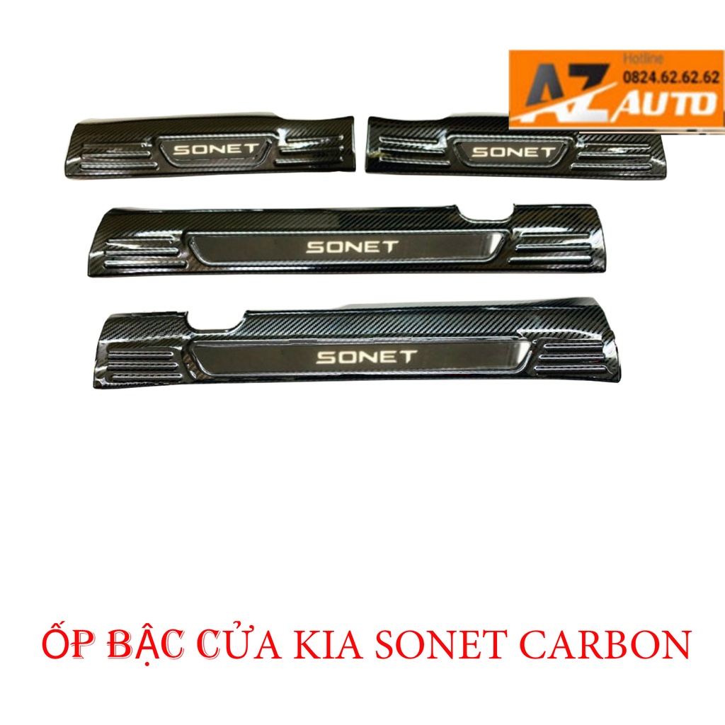 Ốp bậc cửa , nẹp bước chân Kia SONET 2022-2023 cao cấp