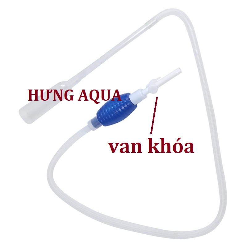 Bơm tay hút cặn bể cá, ống bơm hút thay nước bể cá Cleaner Pump loại thường và có van khóa