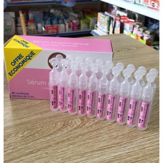 Nước muối sinh lý Physiodose của pháp 1 hộp/ 40 ống loại 5ml Mẫu mới