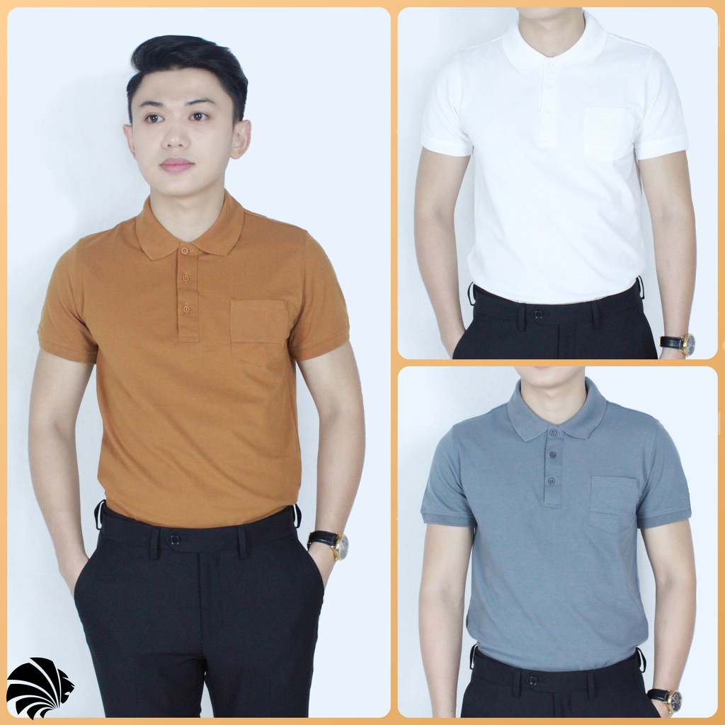 Áo polo nam - áo thun nam có cổ kèm túi ngực basic nhiều màu dáng regular chất liệu cotton mềm mịn mặc lên sang trọng | BigBuy360 - bigbuy360.vn