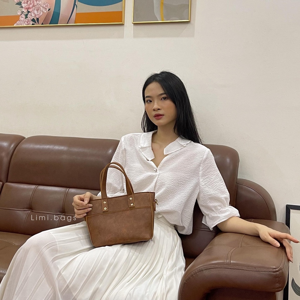 Túi xách tay nữ mini nhỏ xinh đeo chéo đeo vai phong cách Hàn Quốc thời trang Vintage dễ thương da mềm ALA Limi Bags