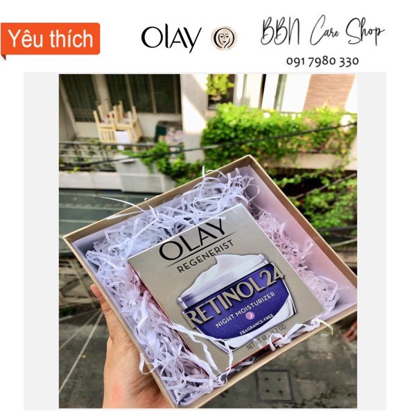 Kem Olay ban đêm: Olay Retinol 24 night hydrating móiturizer 48g [USA] | BigBuy360 - bigbuy360.vn