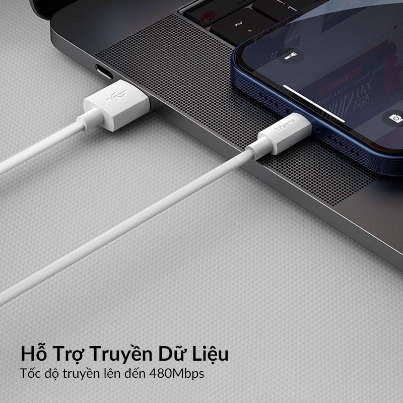 Combo 2 Sợi Cáp Sạc iPhone Baseus Simple Wisdom Data Cable Kit, USB to Lightning, Sạc Nhanh 2.4A, Dây Cáp Dài 1.5M