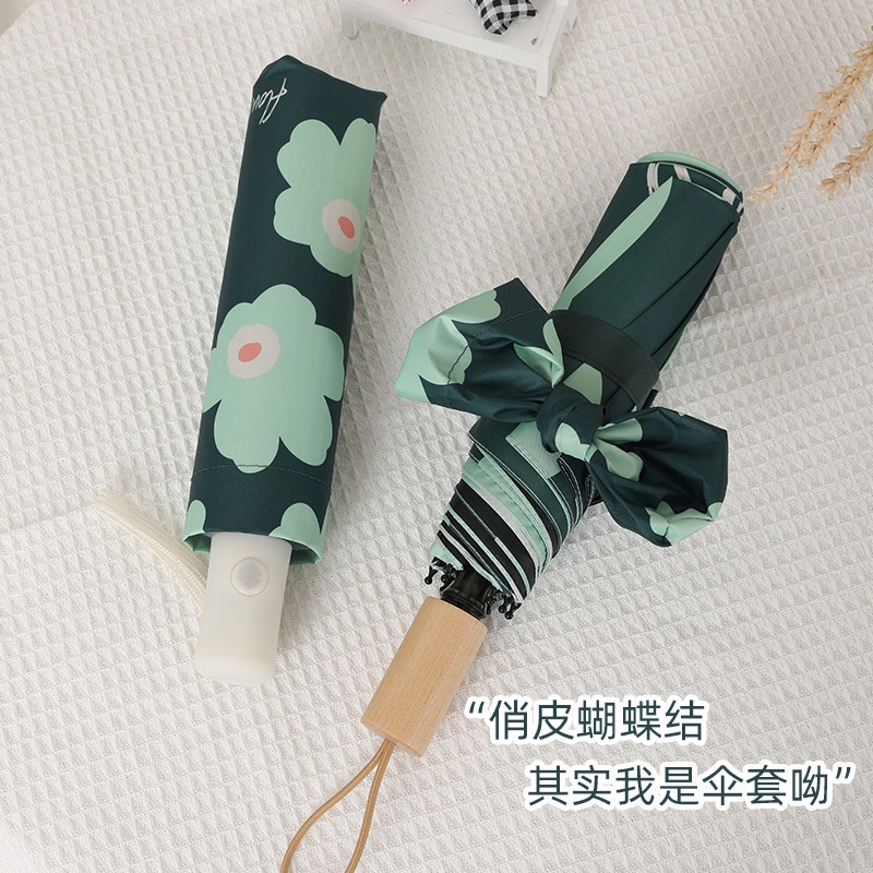 Dù Che Nắng Tự Động Bằng Nhựa Màu Đen Chống Tia UV Có Thể Gập Lại