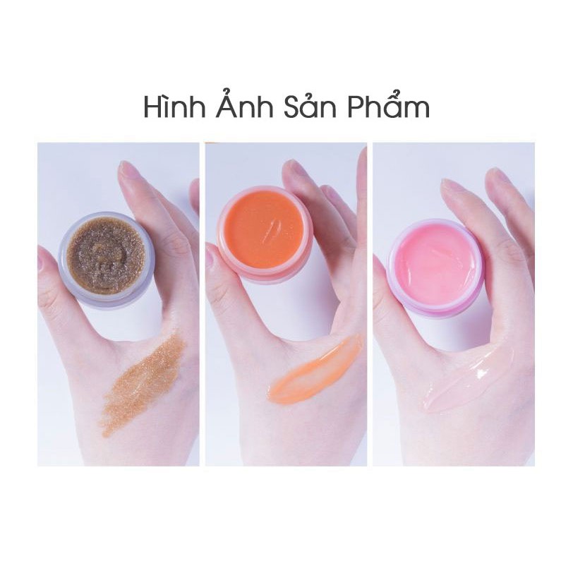 [Ship Toàn Quốc] LANBENA Mặt Nạ Môi Son Dưỡng Môi Đường Nâu/Cam/Hoa Hồng LIP MASK&amp;LIP BALA