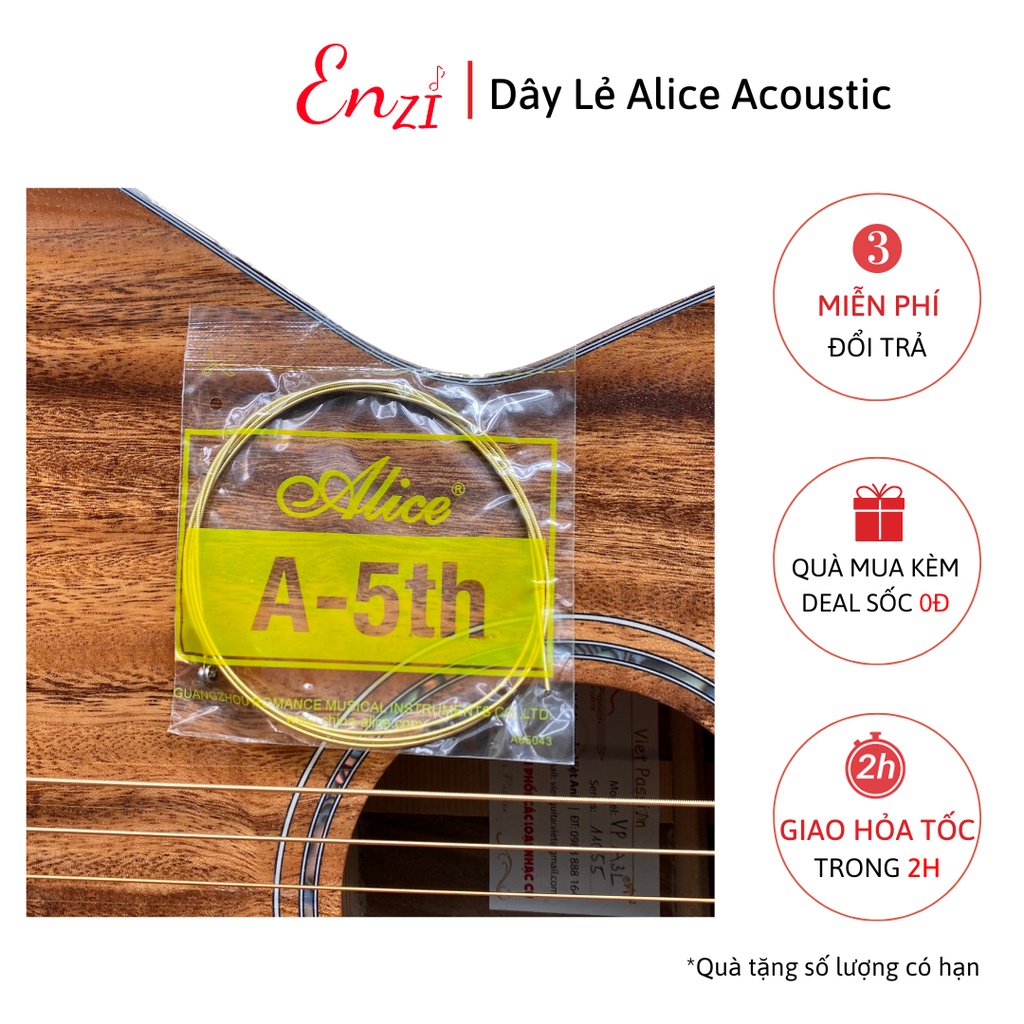 Dây lẻ acoustic Alice A206 A406 AW432 AW436 Chính Hãng dây sắt đàn ghita acoustic  ENZI
