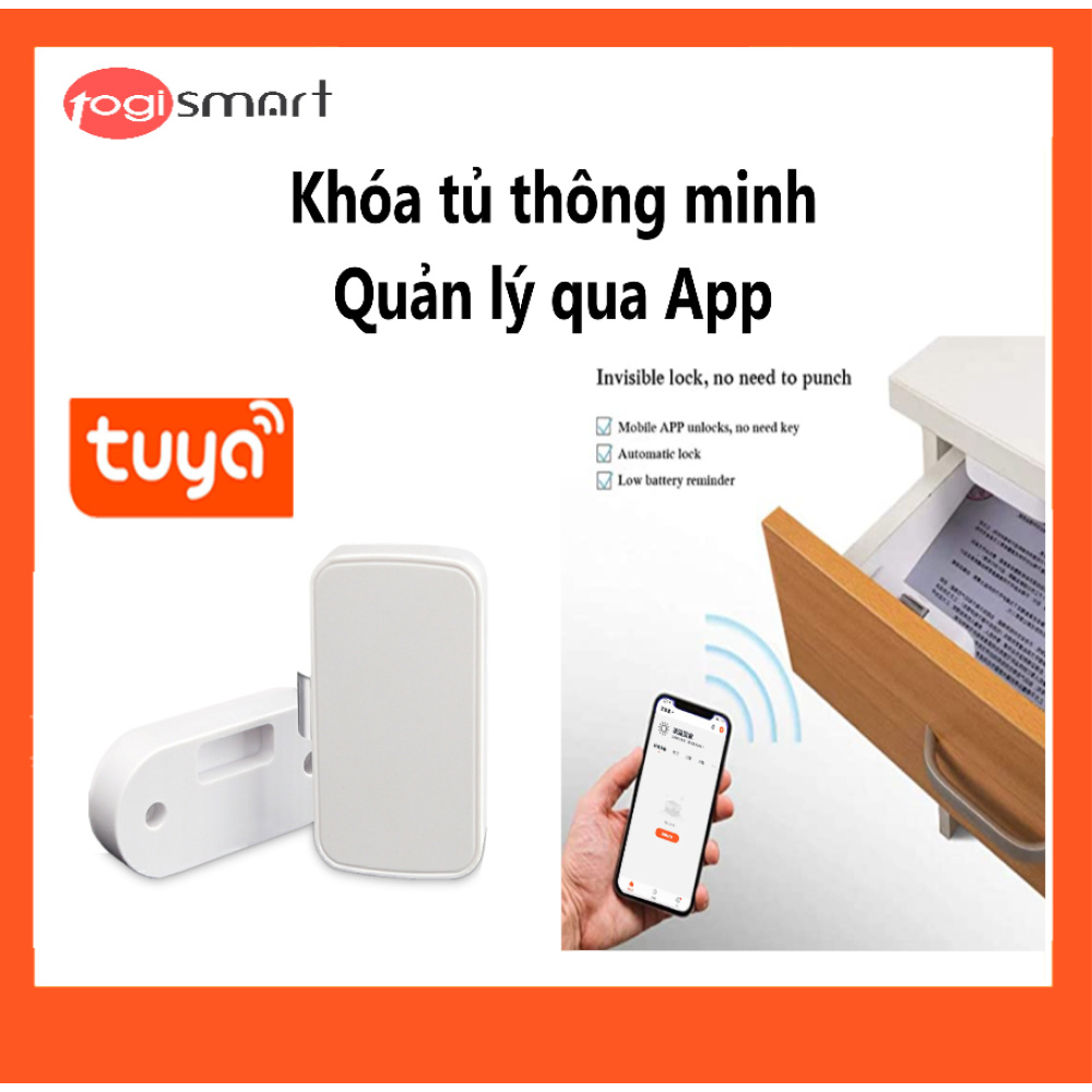 Khóa tủ, hộc kéo điện tử thông minh (quản lý qua App Tuya)